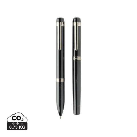 Swiss peak OSLO recycled stainless steel deluxe pen set