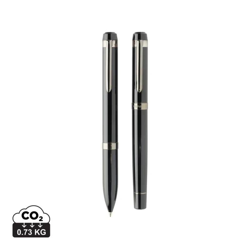 Swiss peak OSLO recycled stainless steel deluxe pen set