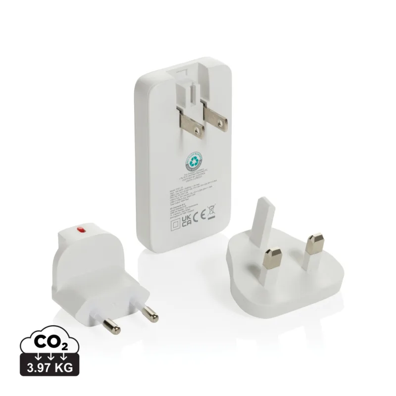 Fluxo RCS 65W flat GAN charger with universal connectors