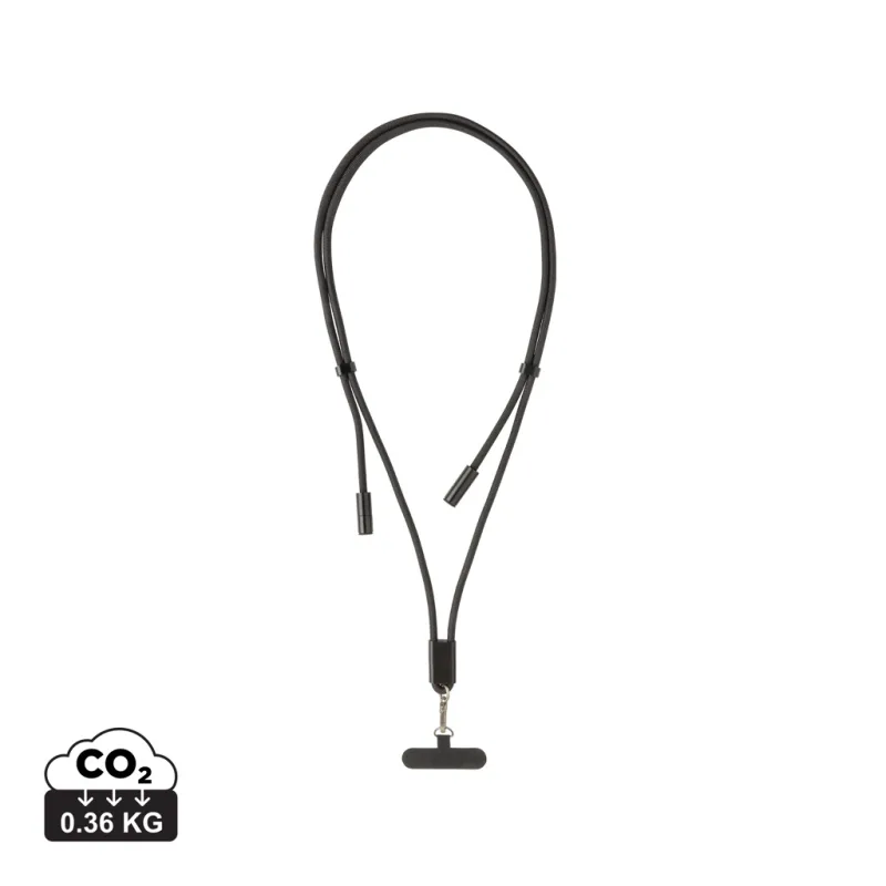LoopAmp RCS RPET adjustable 160 cm phone cord with 60W cable