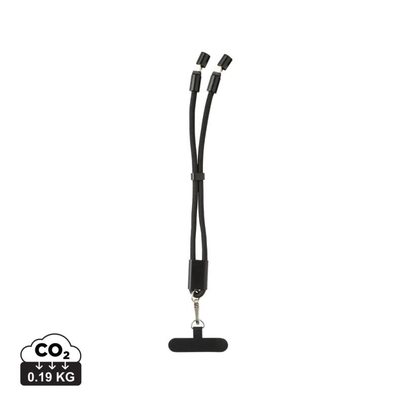 LoopAmp RCS RPET adjustable phone wrist strap 60W cable