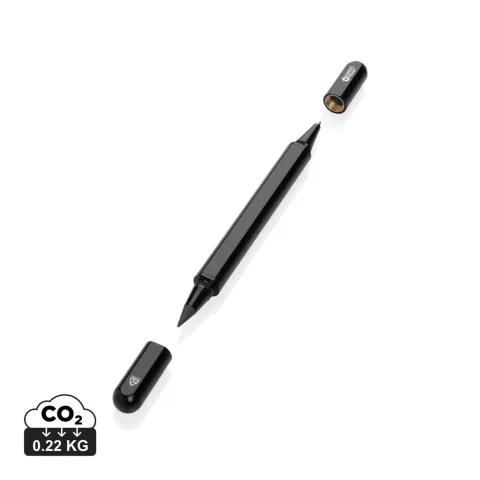 Swiss Peak Storm RCS recycled aluminium dual tip pen