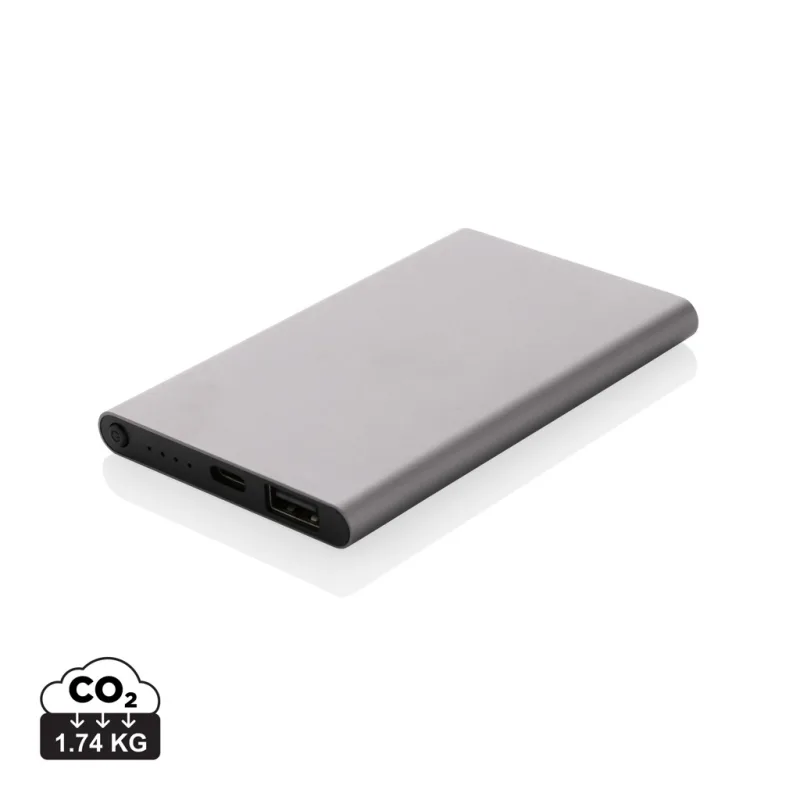 RCS recycled plastic/aluminium 4000mah powerbank with type C