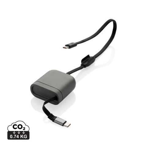 Spira RCS recycled retractable 100W fast charging cable