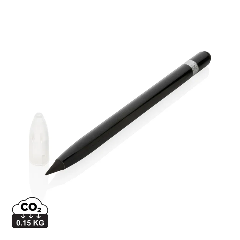 Aluminium inkless pen with eraser