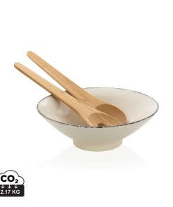 Ukiyo salad bowl with bamboo salad server