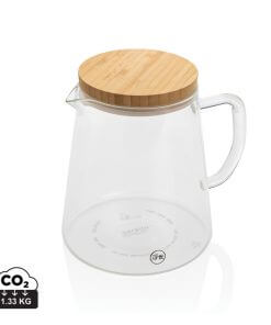 Ukiyo borosilicate glass carafe with bamboo lid 1.2L