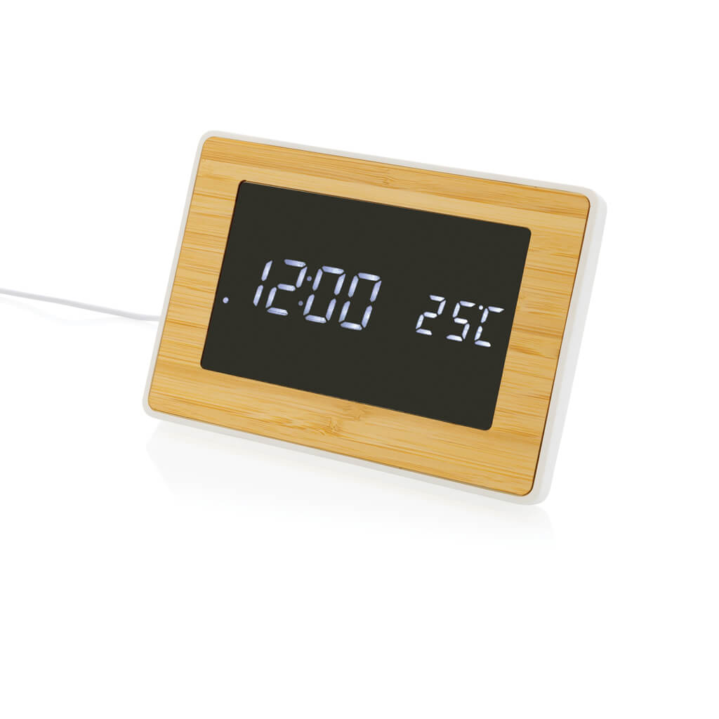 Utah RCS recycled plastic and bamboo LED clock