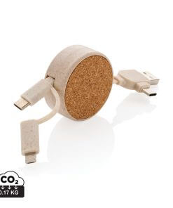 Cork and Wheat 6-in-1 retractable cable