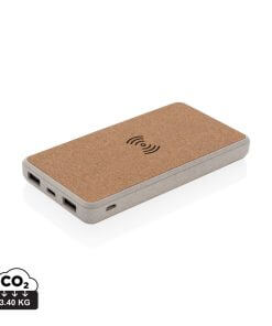 Cork and Wheat Straw 8.000 mAh 5W wireless powerbank