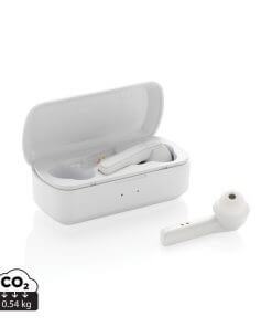 Free Flow TWS earbuds in charging case