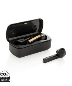 Bamboo Free Flow TWS earbuds in case