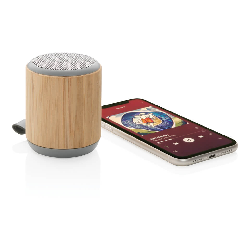 Bamboo and fabric 3W wireless speaker - Image 3