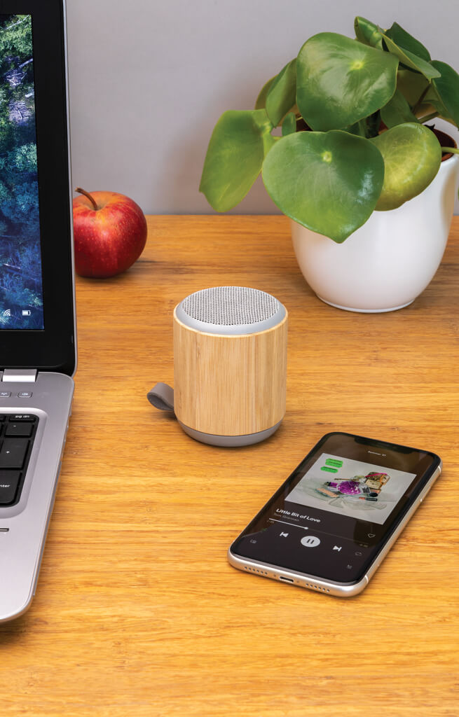 Bamboo and fabric 3W wireless speaker - Image 7