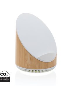 Ovate bamboo 5W speaker with 15W wireless charger