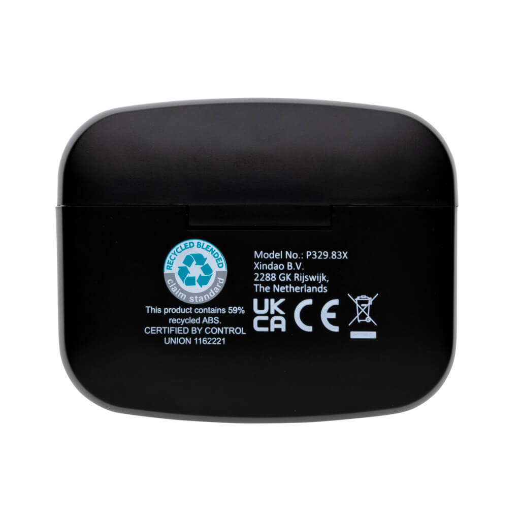 RCS recycled plastic Swiss Peak ANC TWS earbuds - Image 7