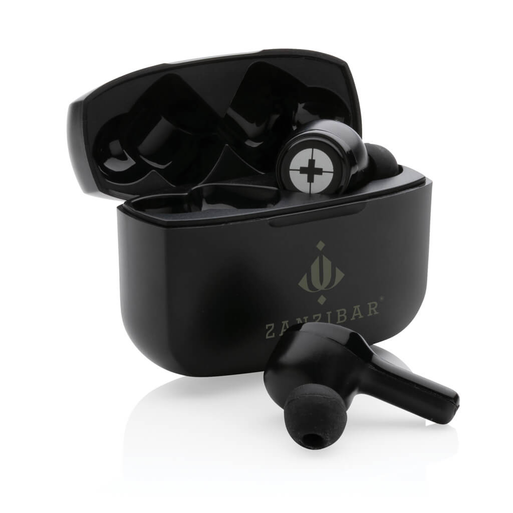RCS recycled plastic Swiss Peak ANC TWS earbuds - Image 9