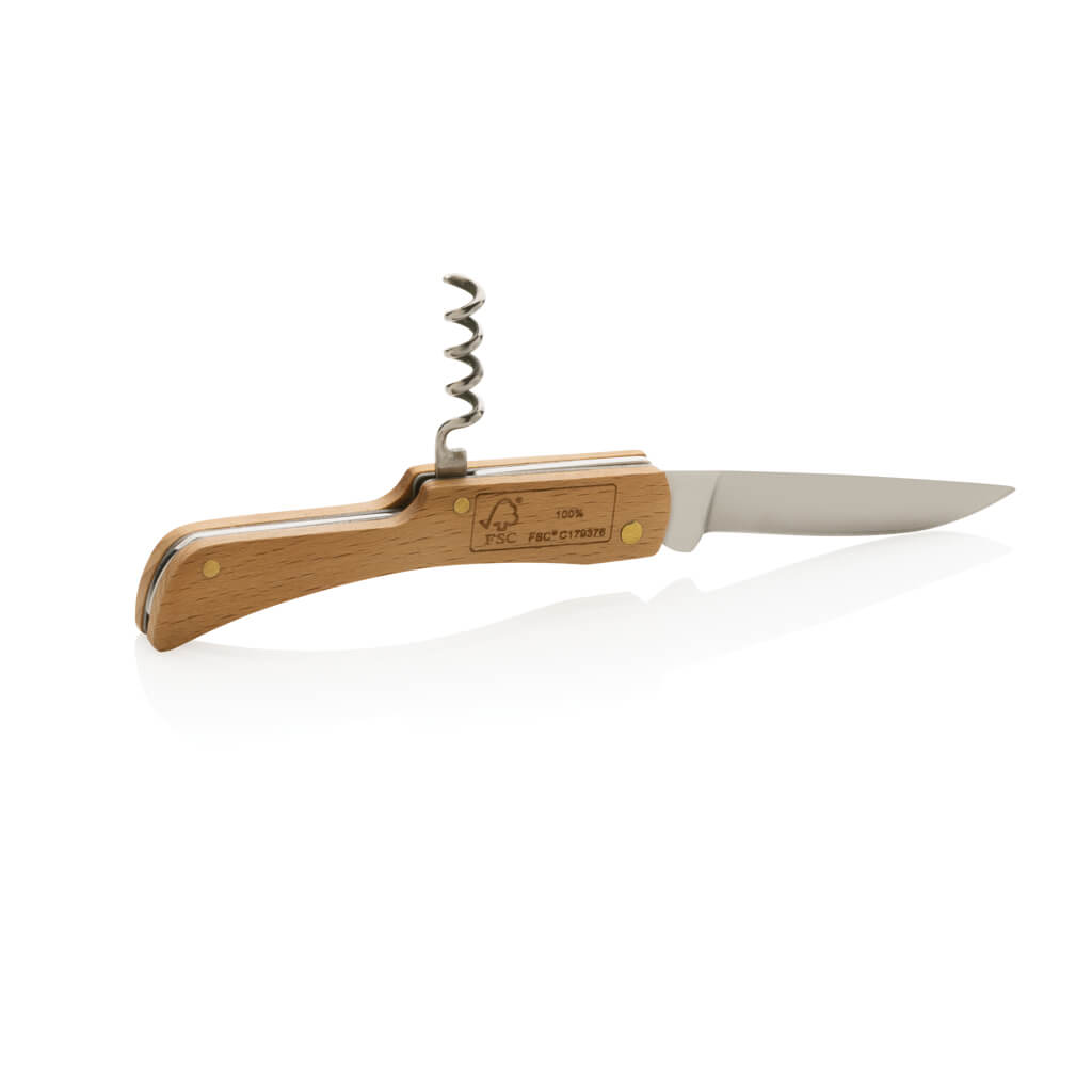 Wooden knife with bottle opener - Image 2
