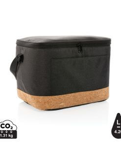 Impact AWARE™ XL RPET two tone cooler bag with cork detail