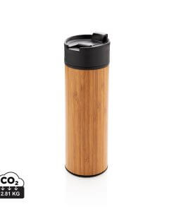 Bogota vacuum bamboo coffee mug