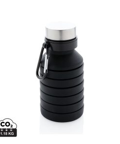 Leakproof collapsible silicone bottle with lid