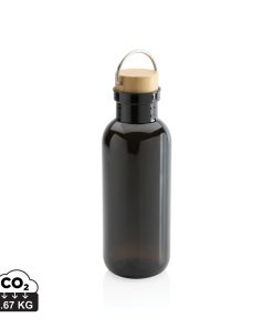 GRS RPET bottle with bamboo lid and handle