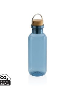 GRS RPET bottle with bamboo lid and handle