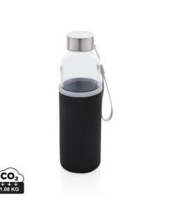 Glass bottle with neoprene sleeve