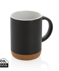 Ceramic mug with cork base