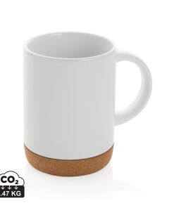 Ceramic mug with cork base