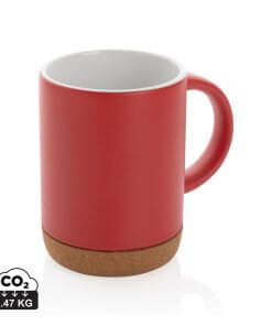 Ceramic mug with cork base