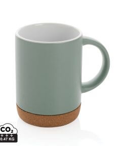 Ceramic mug with cork base