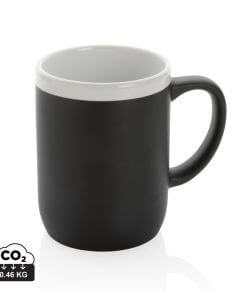 Ceramic mug with white rim