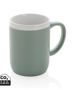 Ceramic mug with white rim