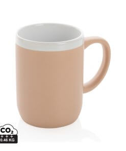 Ceramic mug with white rim