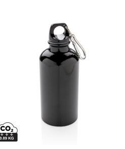 Aluminium reusable sport bottle with carabiner