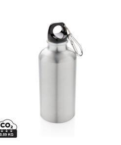 Aluminium reusable sport bottle with carabiner