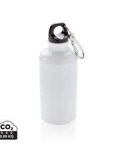 Aluminium reusable sport bottle with carabiner