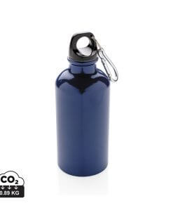 Aluminium reusable sport bottle with carabiner