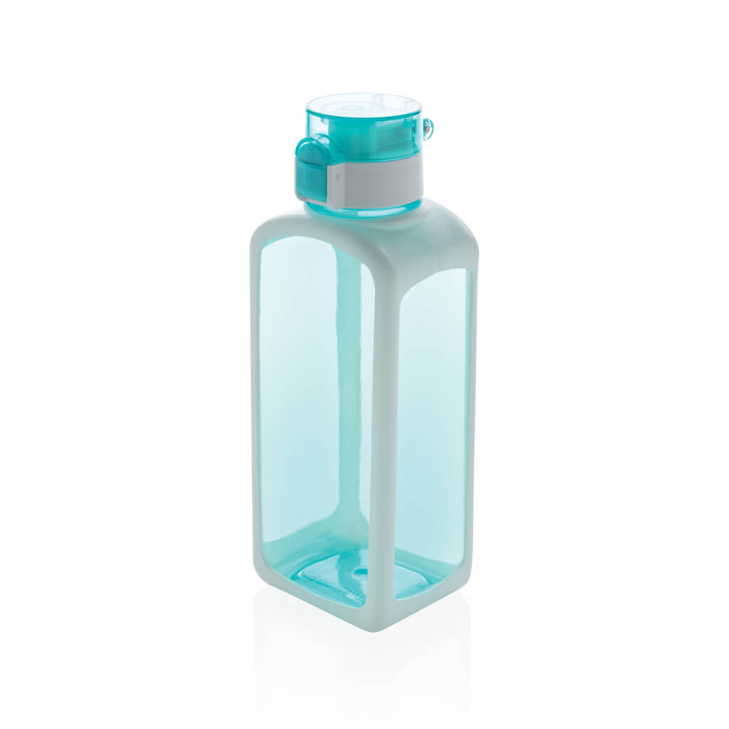 Squared lockable leak proof tritan water bottle