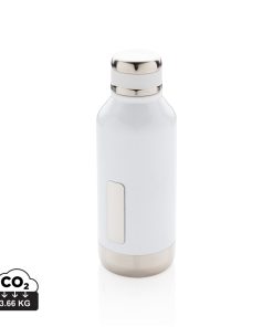 Leak proof vacuum bottle with logo plate