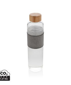 Impact borosilicate glass bottle with bamboo lid