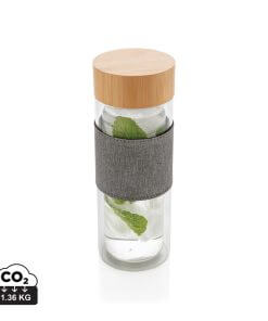 Impact double wall borosilicate glass bottle