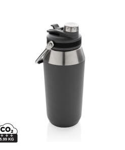 Vacuum stainless steel dual function lid bottle 1L