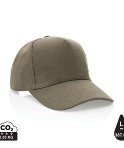 Impact 5panel 280gr Recycled cotton cap with AWARE™ tracer