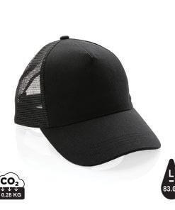 Impact AWARE™ Brushed rcotton 5 panel trucker cap 190gr