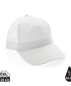 Impact AWARE™ Brushed rcotton 5 panel trucker cap 190gr