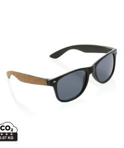 GRS recycled PC plastic sunglasses with cork