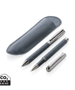 Recycled leather pen set