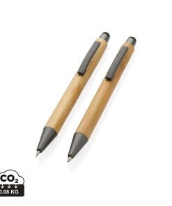 Bamboo modern pen set in box